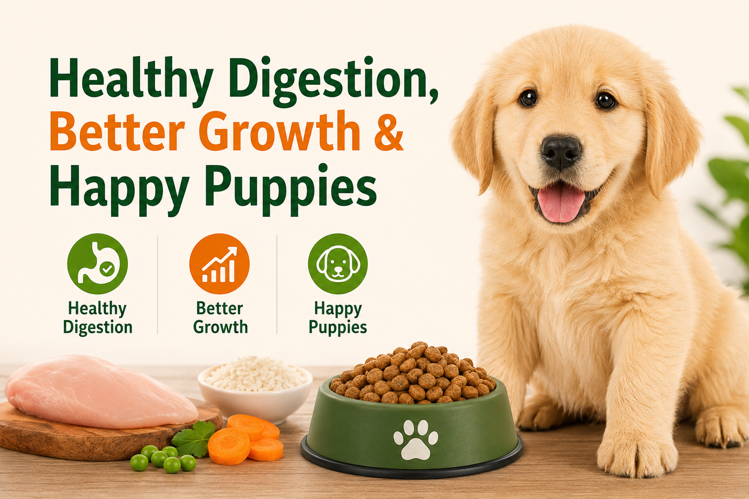 Healthy digestion for happy puppies