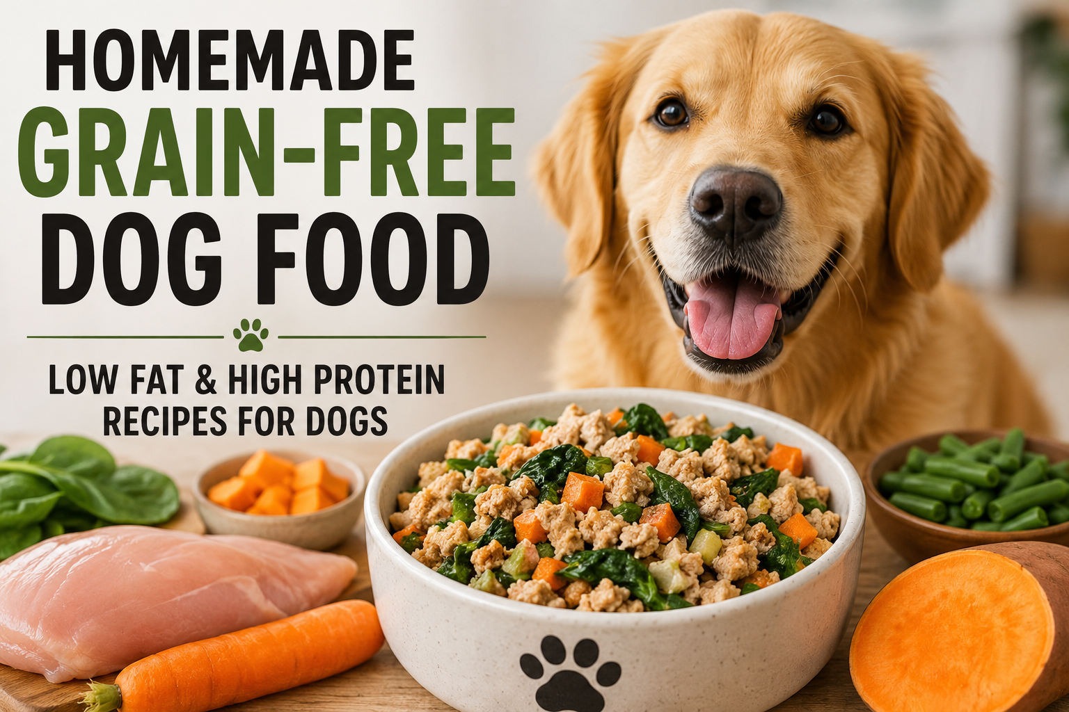 HOMEMADE GRAIN-FREE DOG FOOD