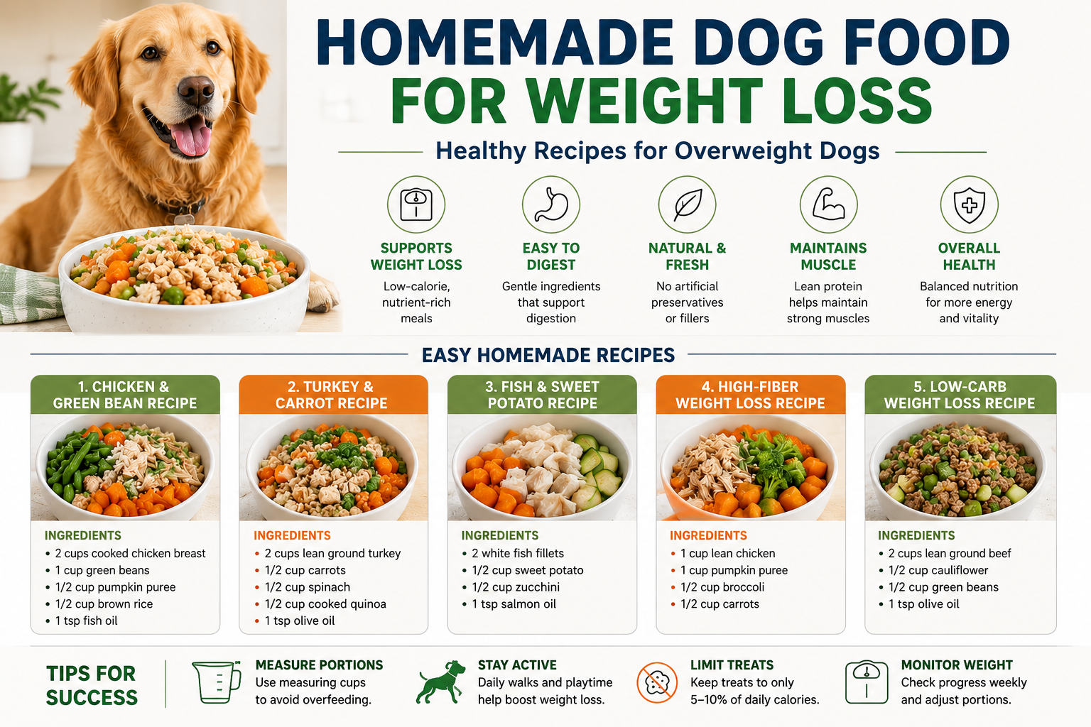 Homemade dog food for weight loss with chicken green beans and pumpkin