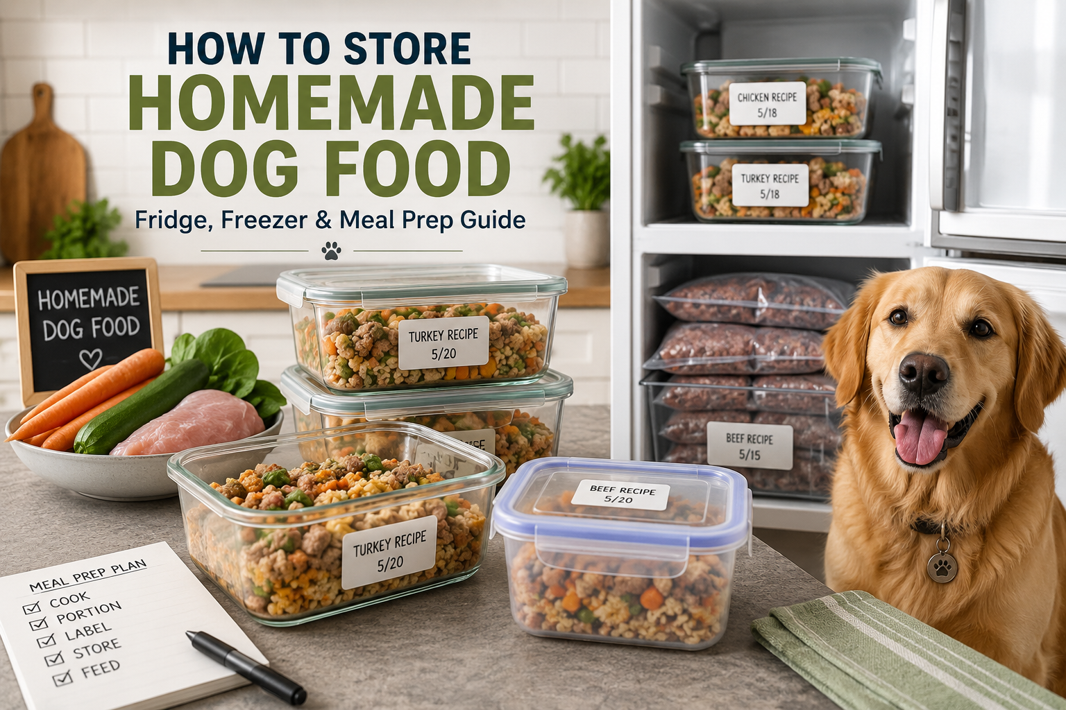 Homemade dog food storage guide