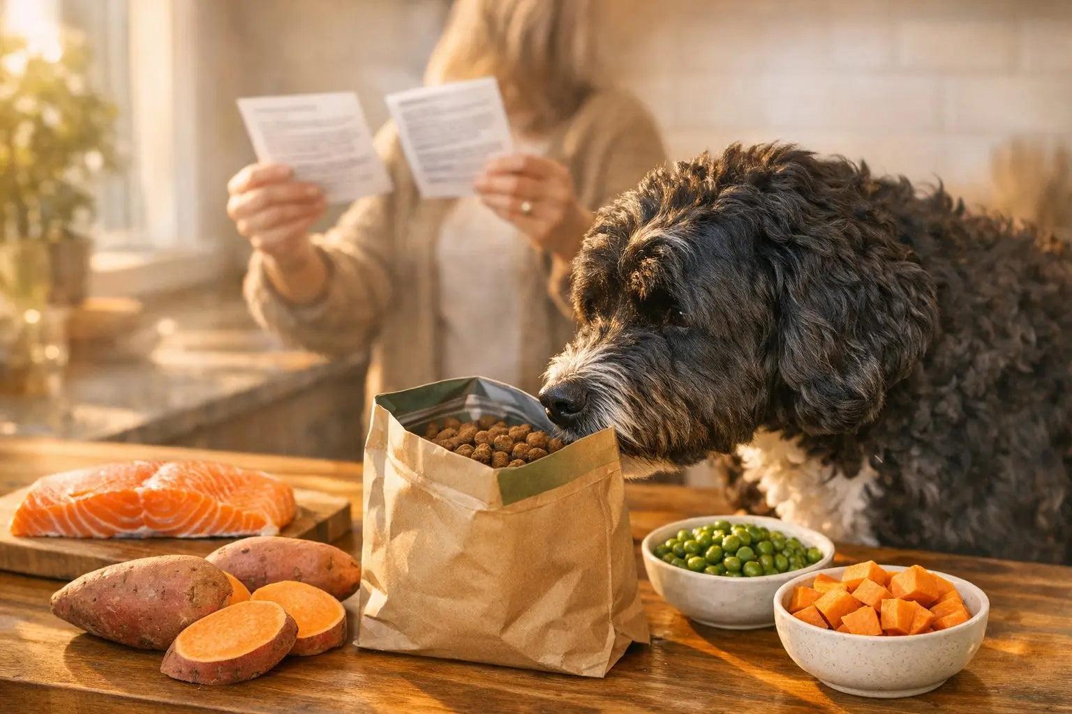 Golden retriever showing dog allergy symptoms including itching and scratching caused by food or environmental allergies.
